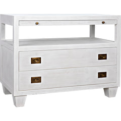 2-DRAWER Side Table with Sliding Tray