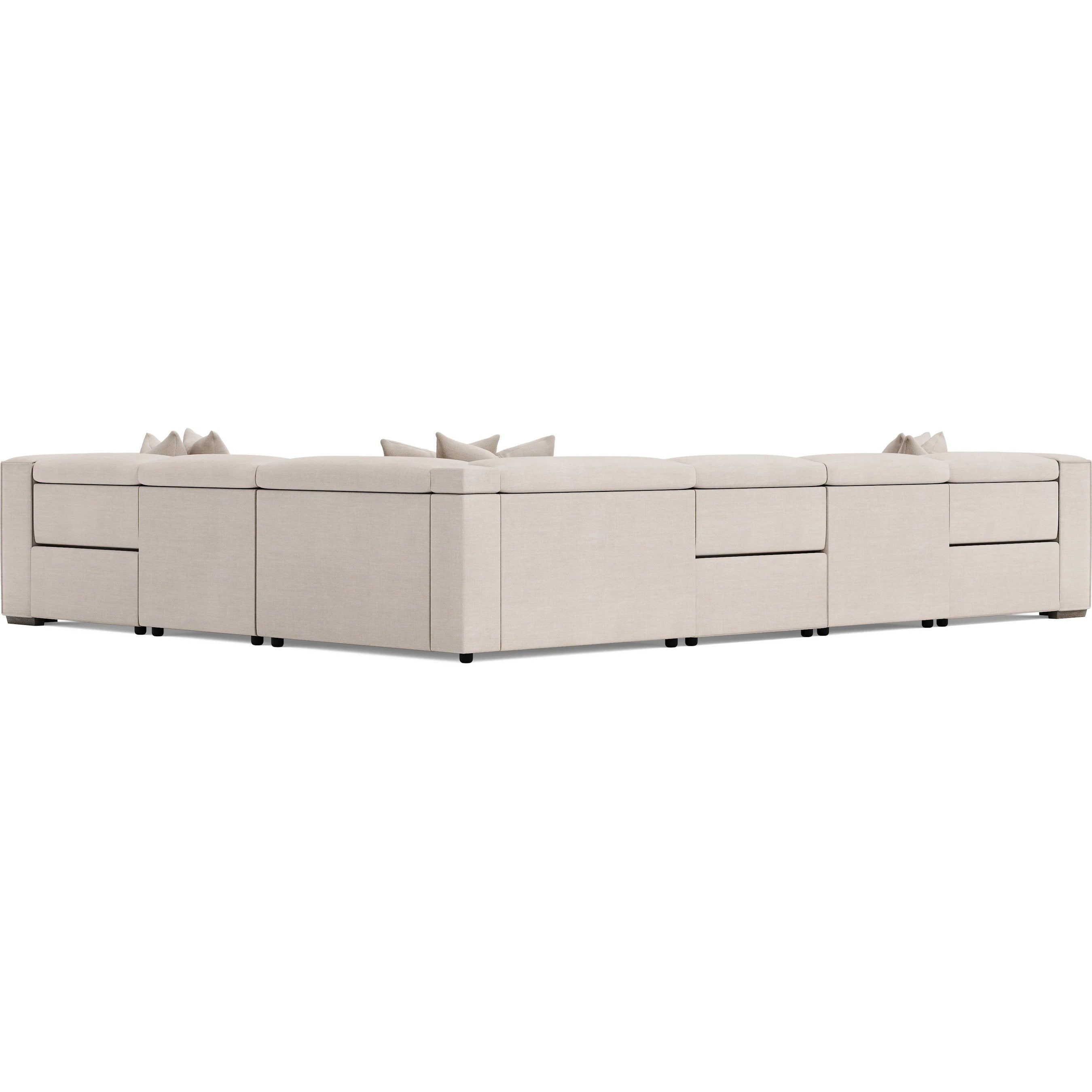 6 Piece Bliss Fabric Power Motion Sectional