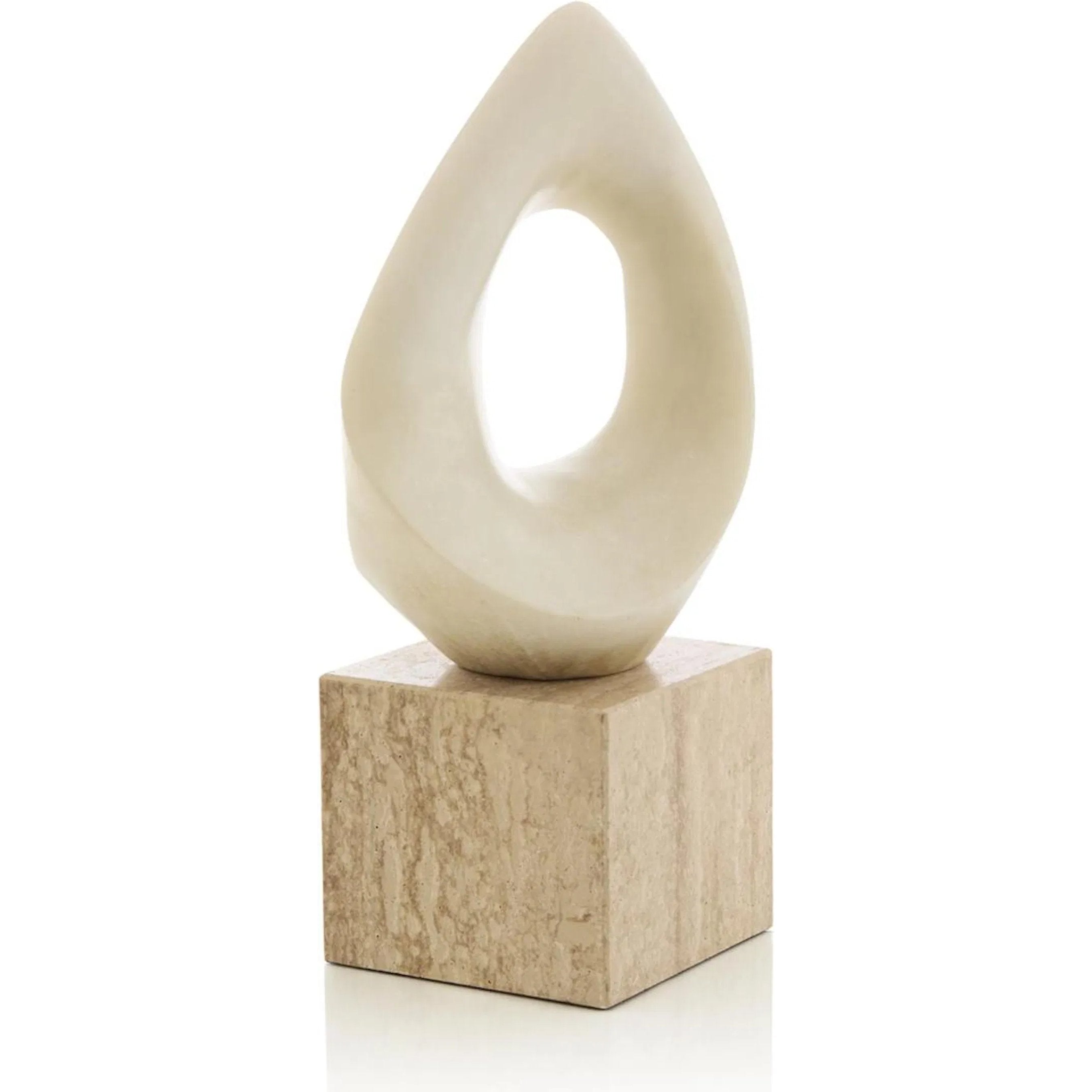 Abstract Loop Sculpture on Marble
