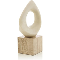 Abstract Loop Sculpture on Marble