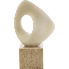 Abstract Loop Sculpture on Marble