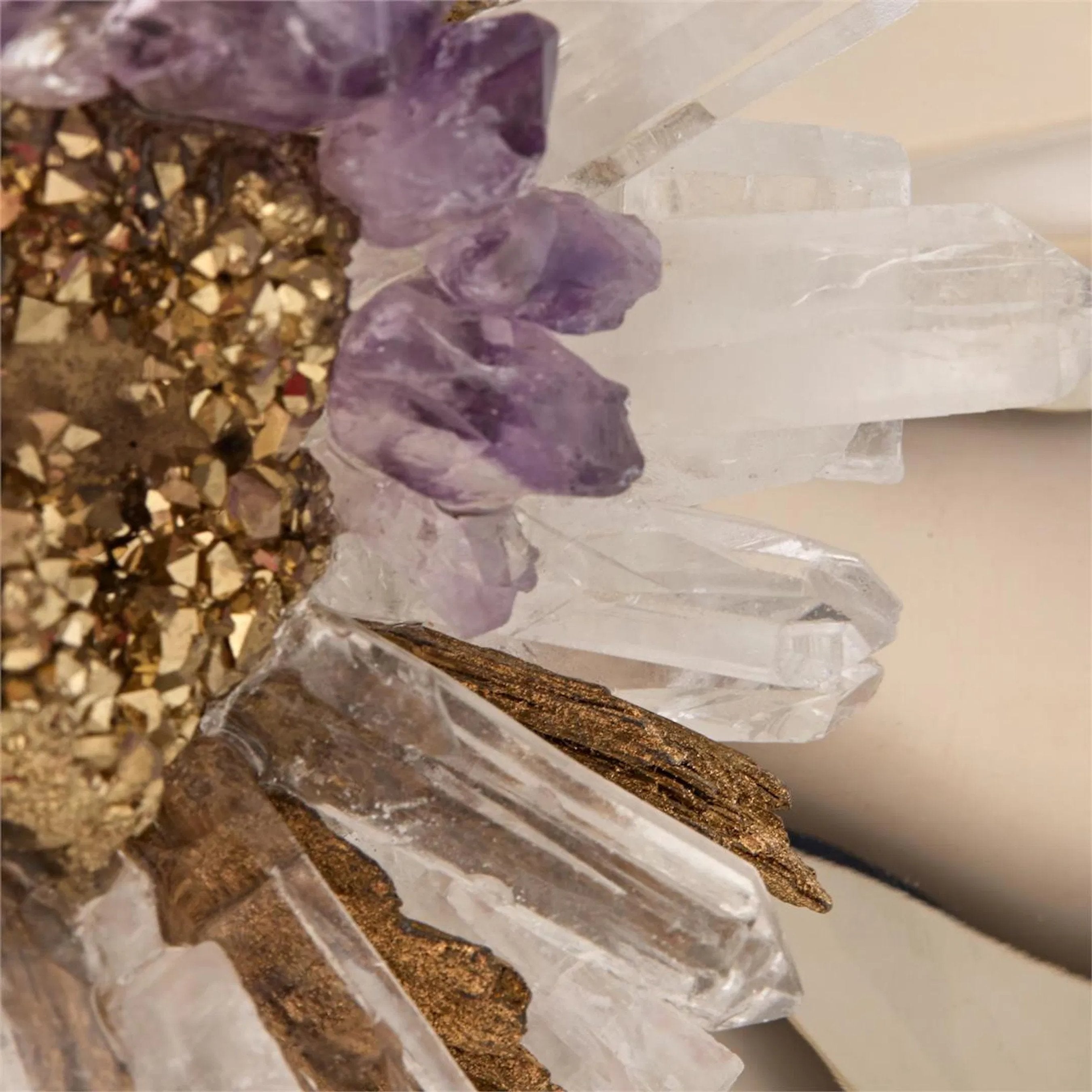 Abstract Ore Sculpture on Marble