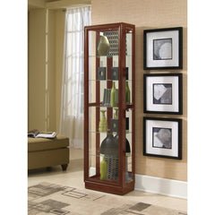 20'' Wide Hardwood Cherry Curio Display Cabinet