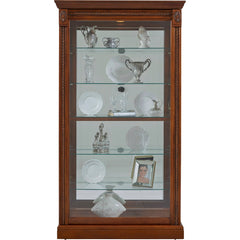 43'' Wide Medallion Cherry Curio Display Cabinet