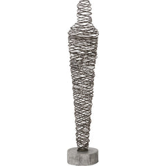 Abstract Wire Man Floor Sculpture