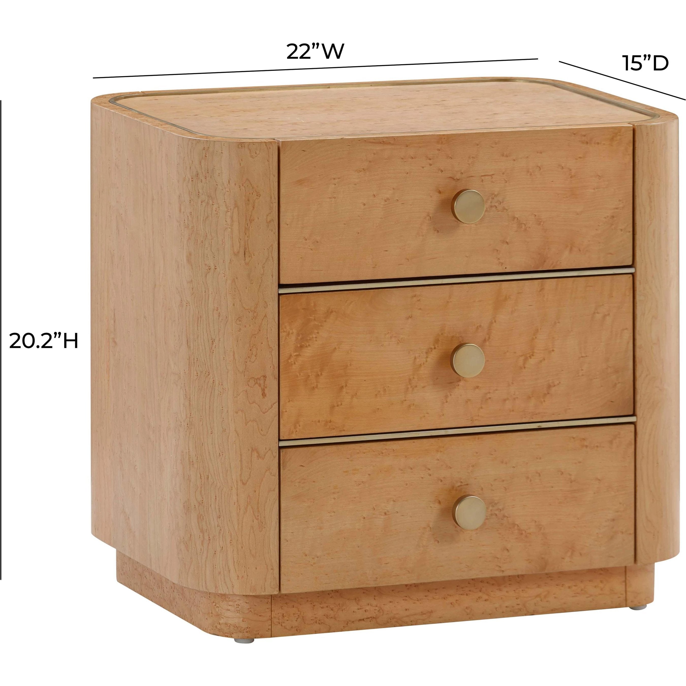Abigail Natural Acacia Nightstand