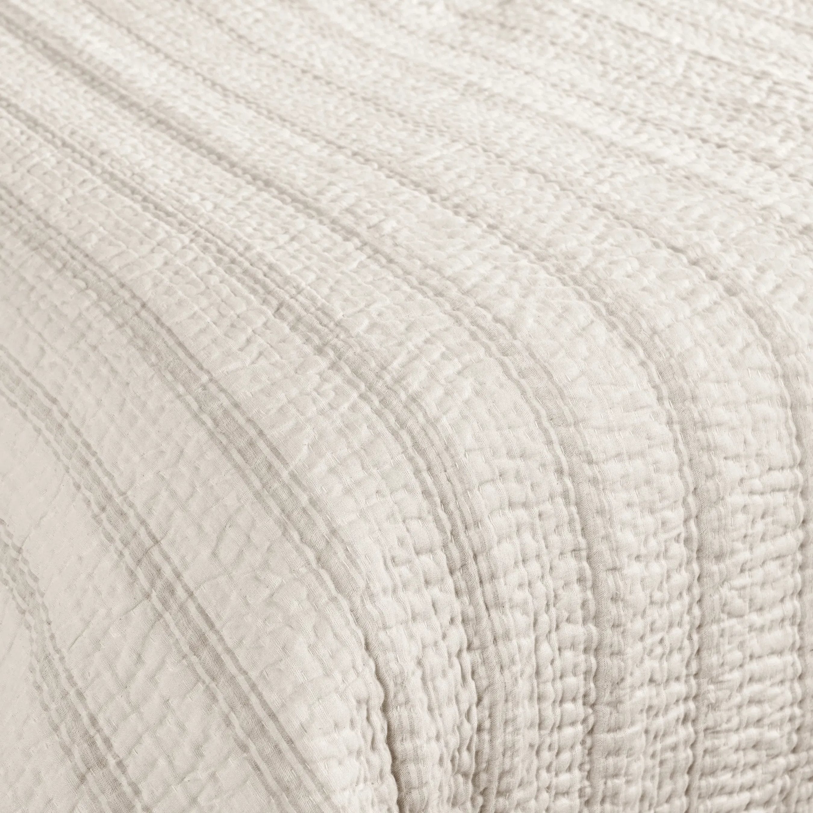 Abraham Cotton Linen Eggshell Beige Quilt