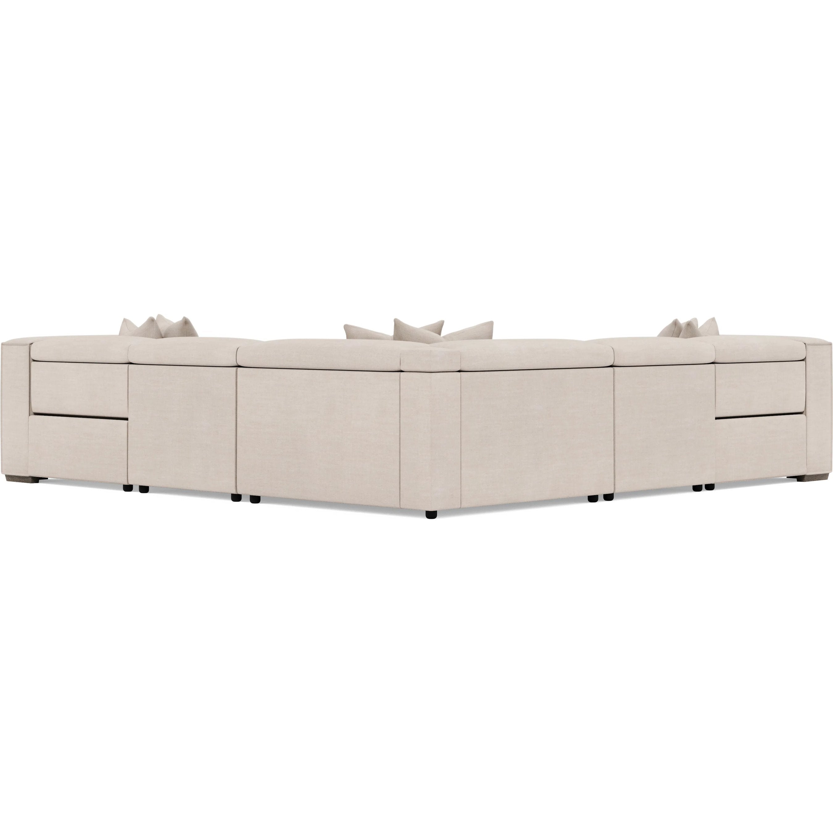 5 Piece Bliss Fabric Power Motion Sectional