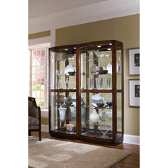33'' Wide Hardwood Mahogany Curio Display Cabinet