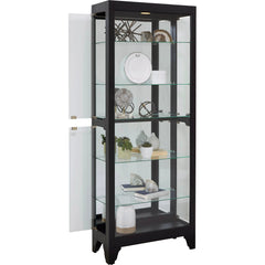 29'' Wide Hardwood Onyx Black Curio Display Cabinet